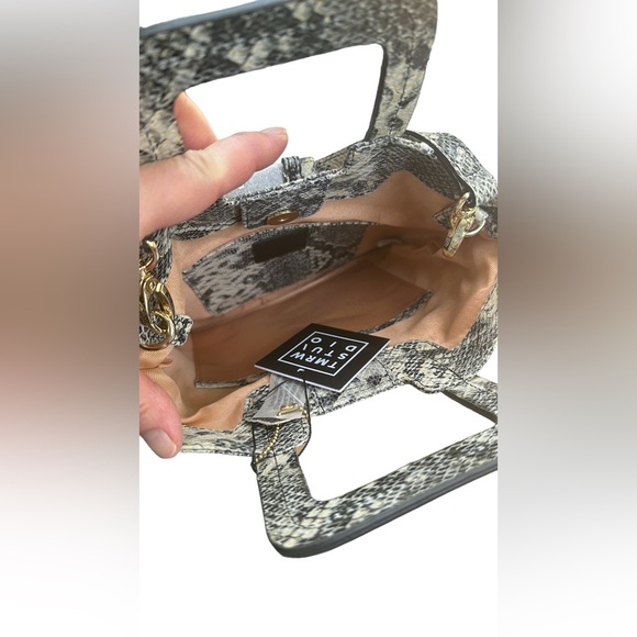 NWT TMRW STU/DIO Mateo 100% Leather Black Multi Python 3-in-1 Bag OS - Picture 5 of 9